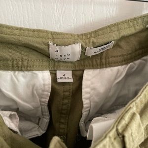 Green wide legged pants